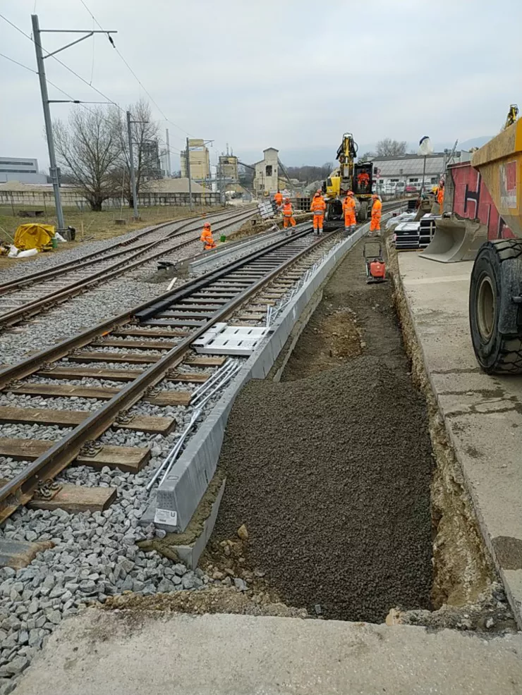 Gare de Gland - renouvelement des voies